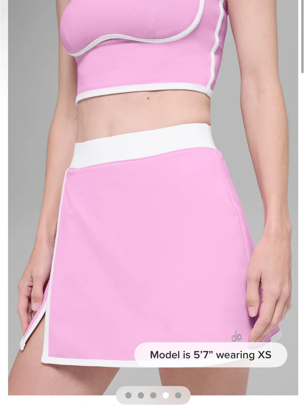 Alo Airbrush Streamlined Skirt - Candy Heart Pink/White